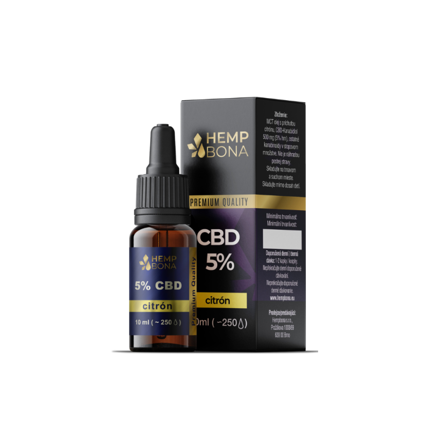 CBD olej 5% CITRON Full spectrum 10ml