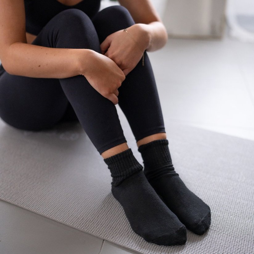 Konopné ponožky | Unisex | Priedušné | Antibakteriálne | čierne - Veľkosť: 36-39