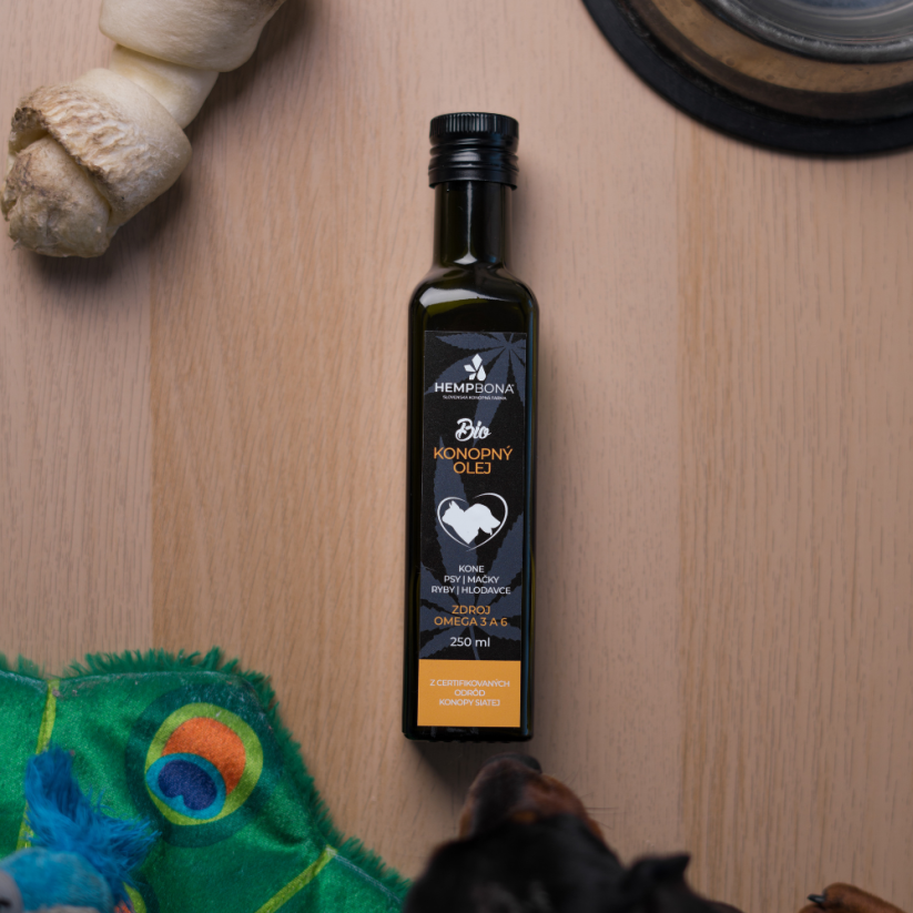 Konopný olej pro zvířata 250ml