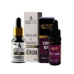 CBD olej 10% Full spectrum 10ml + ANTI-AGE pleťové sérum s CBD