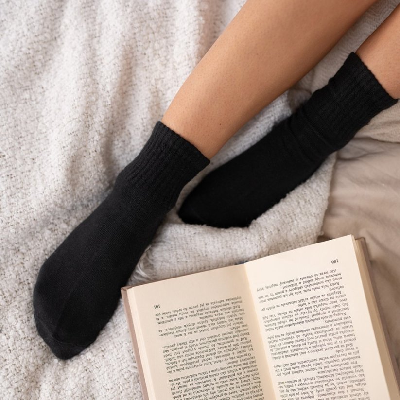 Konopné ponožky | Unisex | Priedušné | Antibakteriálne | čierne - Veľkosť: 36-39