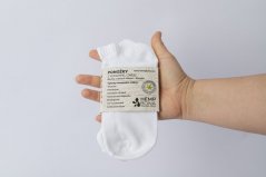 Ponožky ACTIVE zmes KONOPE a BAVLNA biele