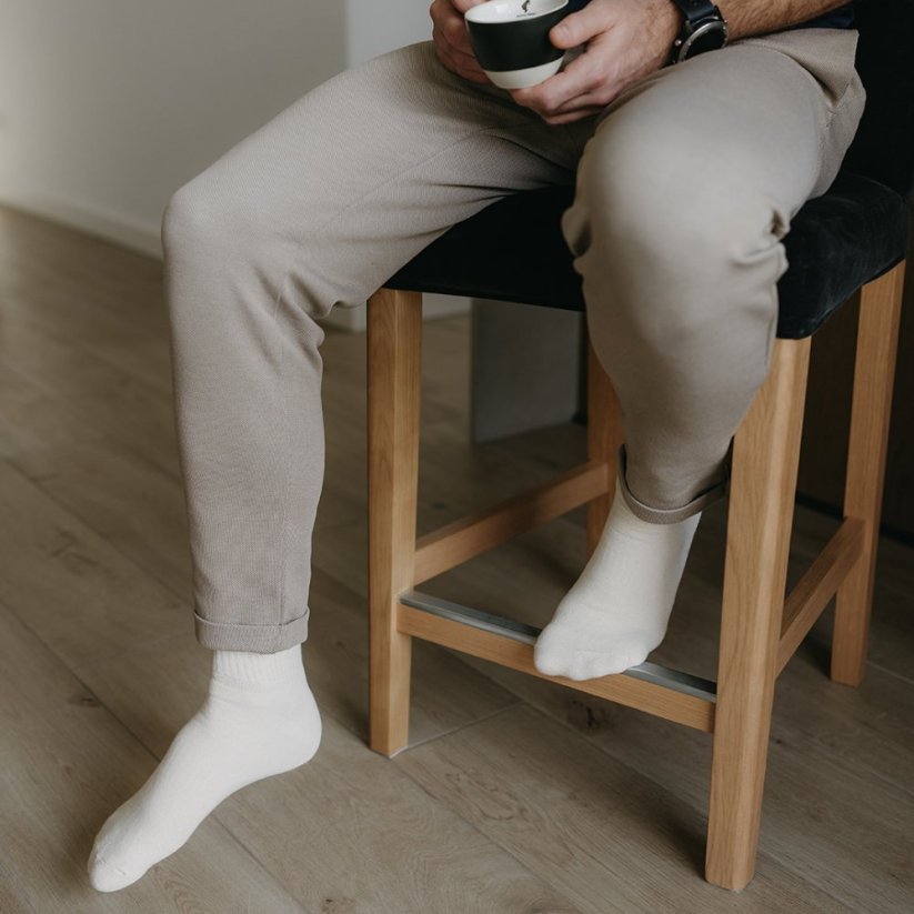 Konopné ponožky | Unisex | Priedušné | Antibakteriálne | biele