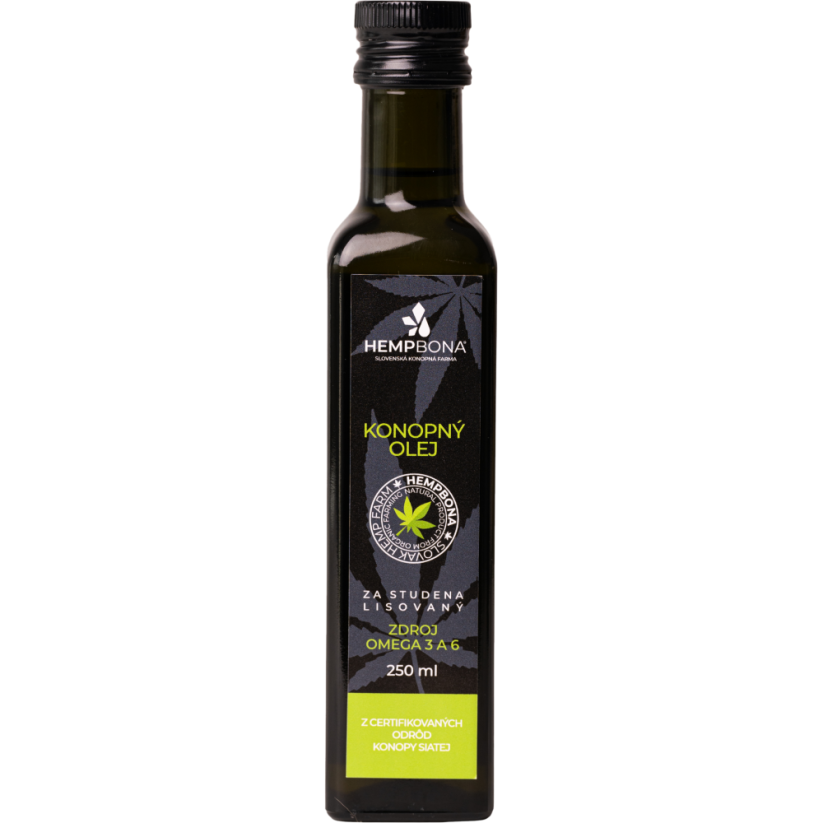 Konopný olej za studena lisovaný 250ml